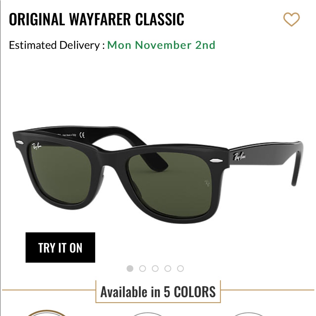 Ray Ban Wayfarer Black Sunglasses